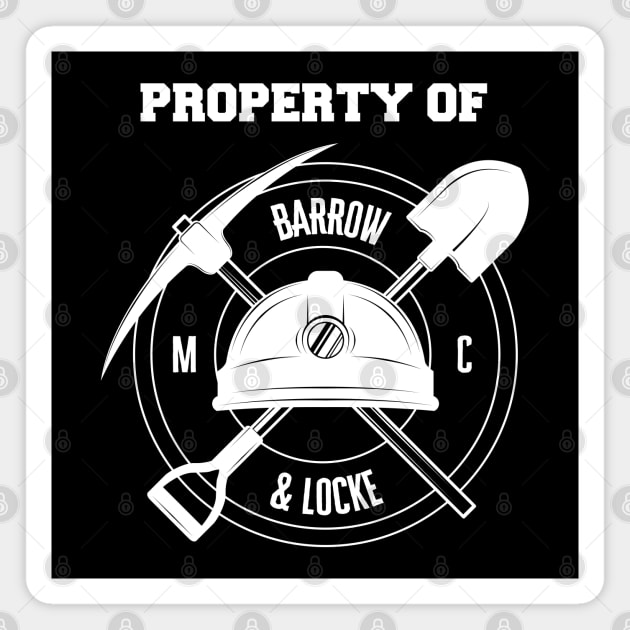 Barrow & Locke white Magnet by Old Gods of Appalachia